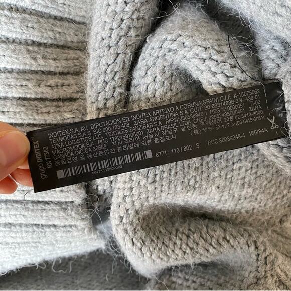 Zara Knit Acrylic Blend Minimal Utility Quarter Zip Casual Pullover Sweater - Picture 4 of 7